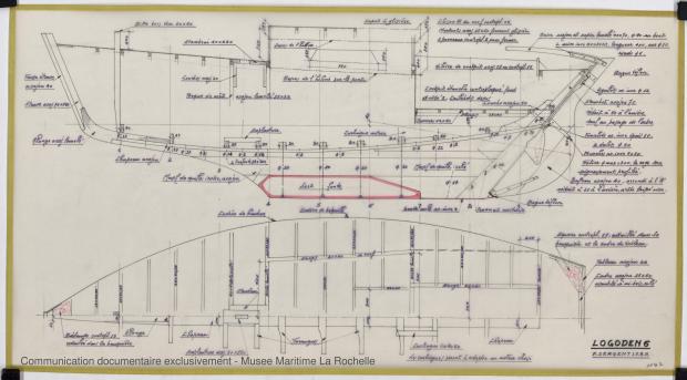 PLAN DE CONSTRUCTION - Logoden VI  sloop de 6 m (1967)