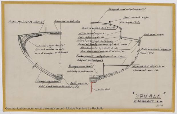 PLAN DE CONSTRUCTION - Shark (minishark) & Squale  9 m (1967)