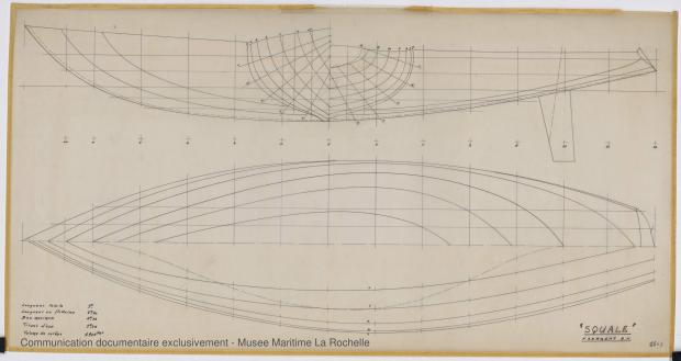 PLAN DE COQUE - Shark (minishark) & Squale  9 m (1967)