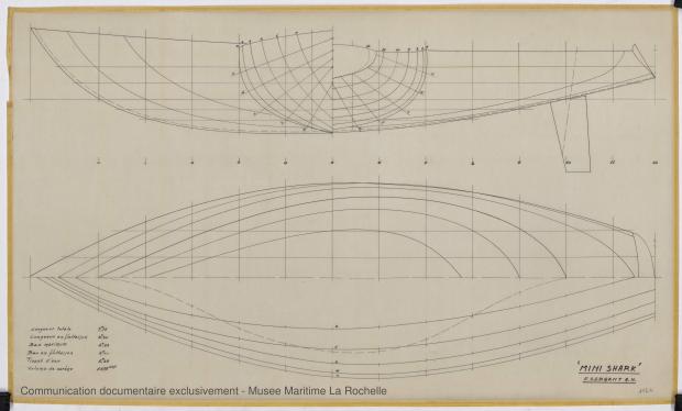 PLAN DE COQUE - Shark (minishark) & Squale  9 m (1967)