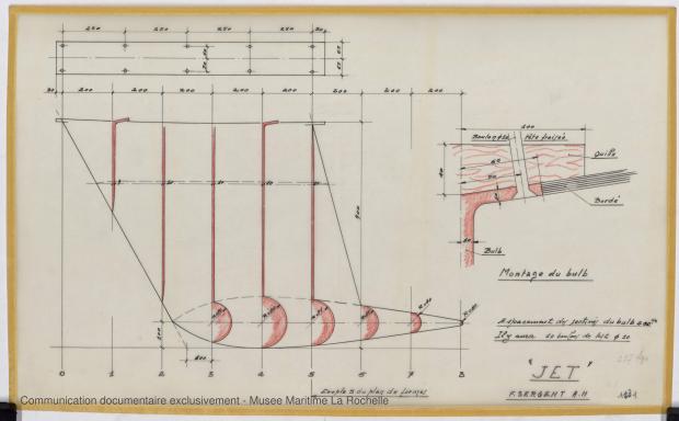 PLAN DE DERIVE/QUILLE - Jet  5,90 m (1968)