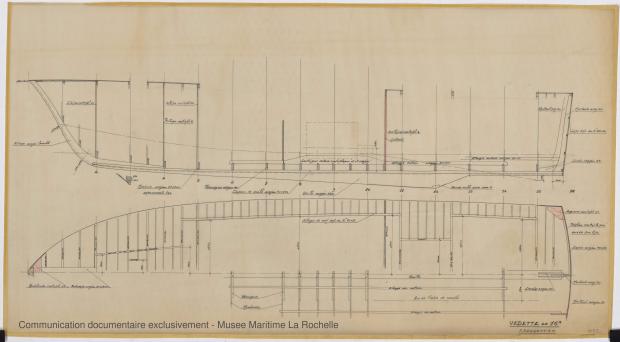 PLAN DE CONSTRUCTION - Vedette de 16 m (1968)