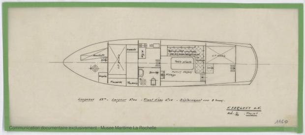 PLAN D&#039;AMENAGEMENT  - Vedette 8,50m, 10m, 15 m (1968)