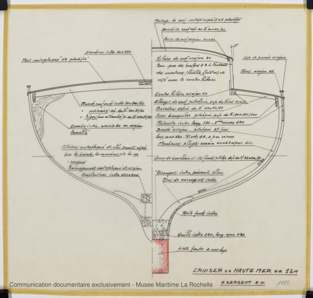 PLAN DE CONSTRUCTION - Cruiser Haute mer 12 m (1969)