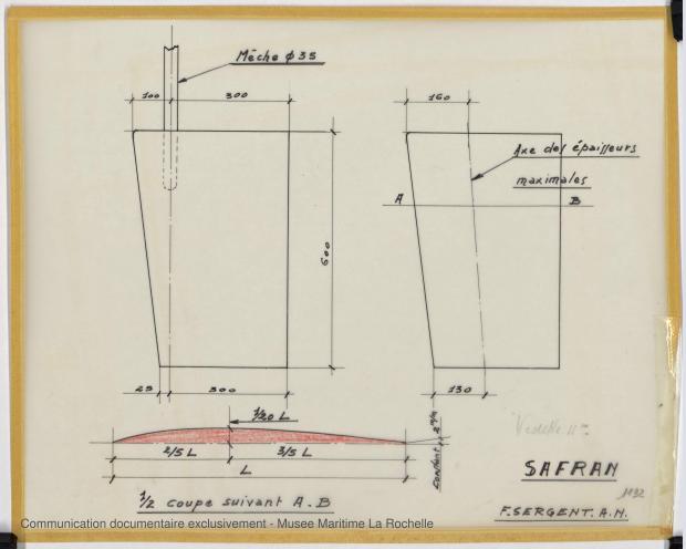 PLAN D&#039;APPAREIL A GOUVERNER - Vedette 11m (1969)