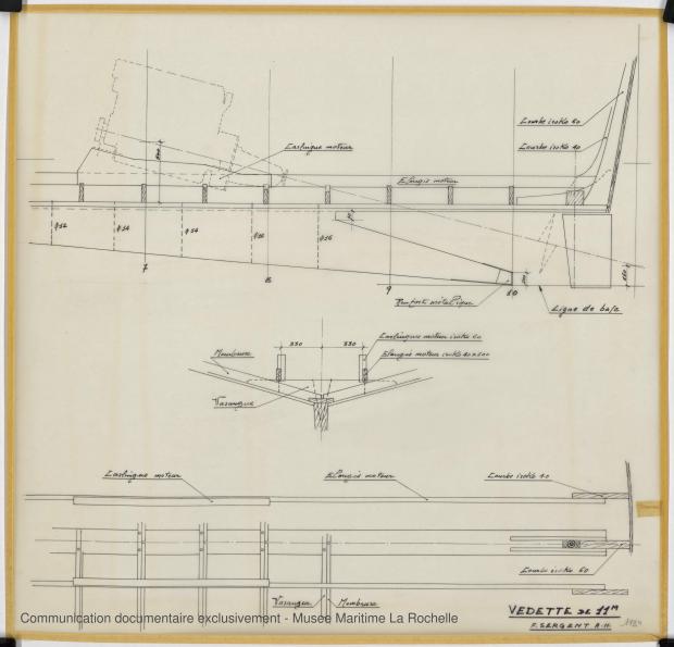 PLAN DE CONSTRUCTION - Vedette 11m (1969)