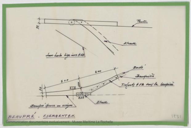 PLAN DE CONSTRUCTION - Jean de la lune, Goelette 12,50 m (1970)