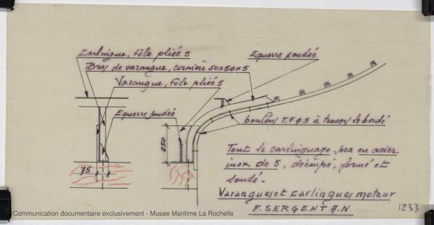 PLAN DE CONSTRUCTION - Jean de la lune, Goelette 12,50 m (1970)