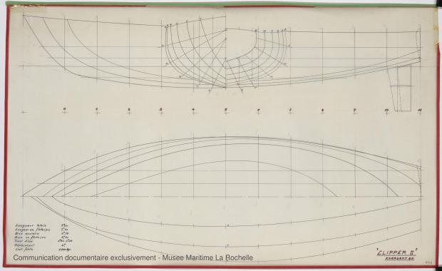 PLAN DE COQUE - Clipper II 9 m (1970)