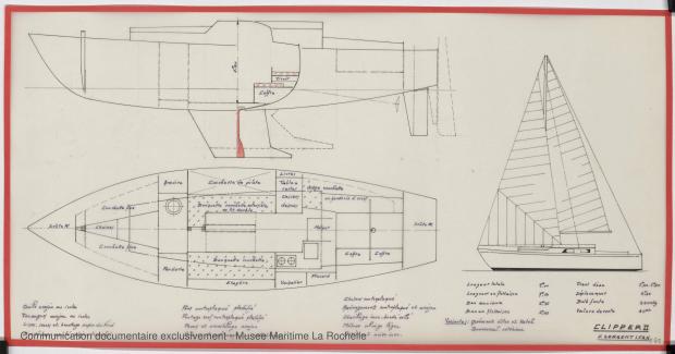 PLAN D&#039;AMENAGEMENT  - Clipper II 9 m (1970)