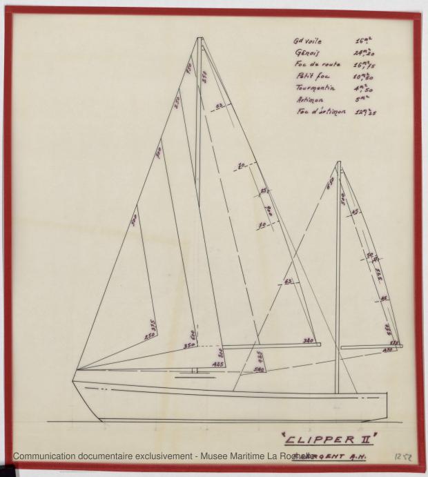 PLAN DE VOILURE/GREEMENT - Clipper II 9 m (1970)