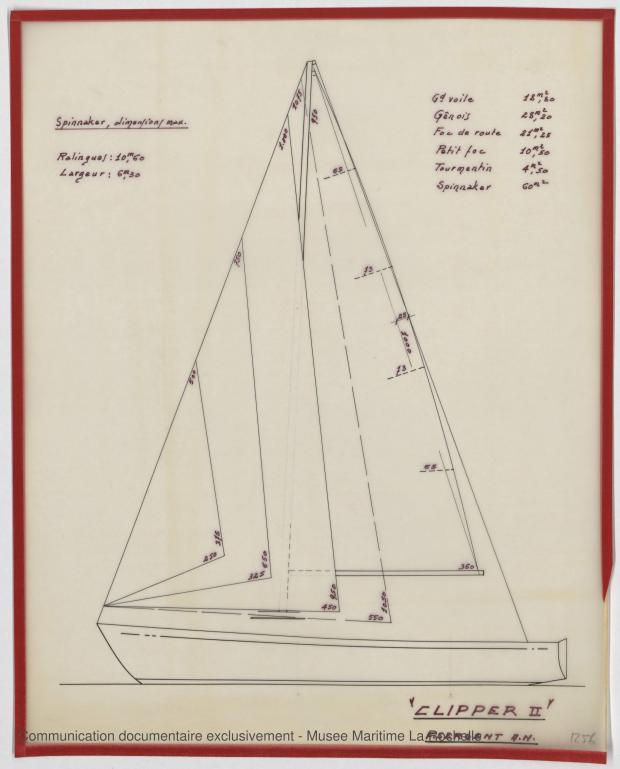 PLAN DE VOILURE/GREEMENT - Clipper II 9 m (1970)