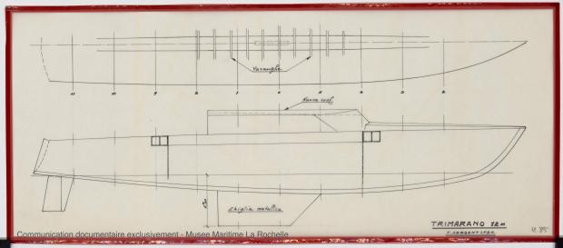 PLAN DE COQUE - Puka-Puka Trimaran 12 m (1971)