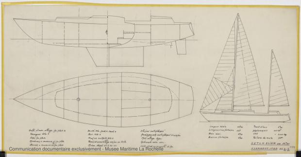 PLAN GENERAL - Ketch 12,50 m Acier (1971)