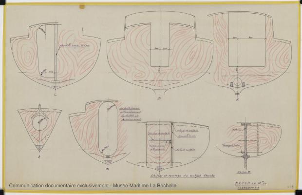 PLAN D&#039;AMENAGEMENT  - Ketch 12,50 m Acier (1971)