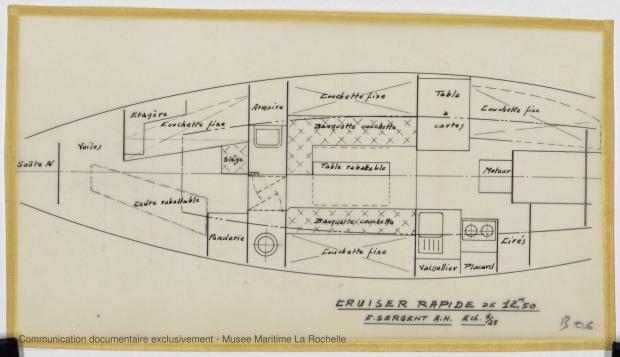 PLAN D&#039;AMENAGEMENT  - Cristabel III Cruiser rapide 12,50 M (1971)