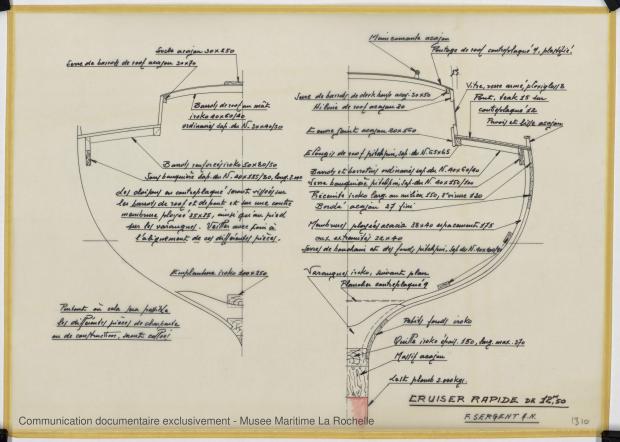 PLAN DE CONSTRUCTION - Cristabel III Cruiser rapide 12,50 M (1971)