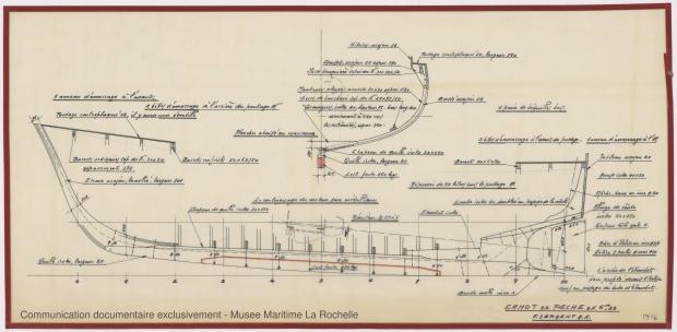 PLAN DE CONSTRUCTION - Canot de peche 6,25 m (1971)