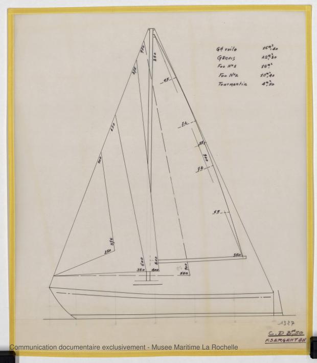 PLAN DE VOILURE/GREEMENT - Croiser 8,50 m (1972)