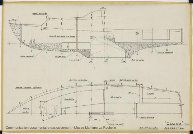 PLAN D&#039;AMENAGEMENT  - Geisha 5,75 m (1972)