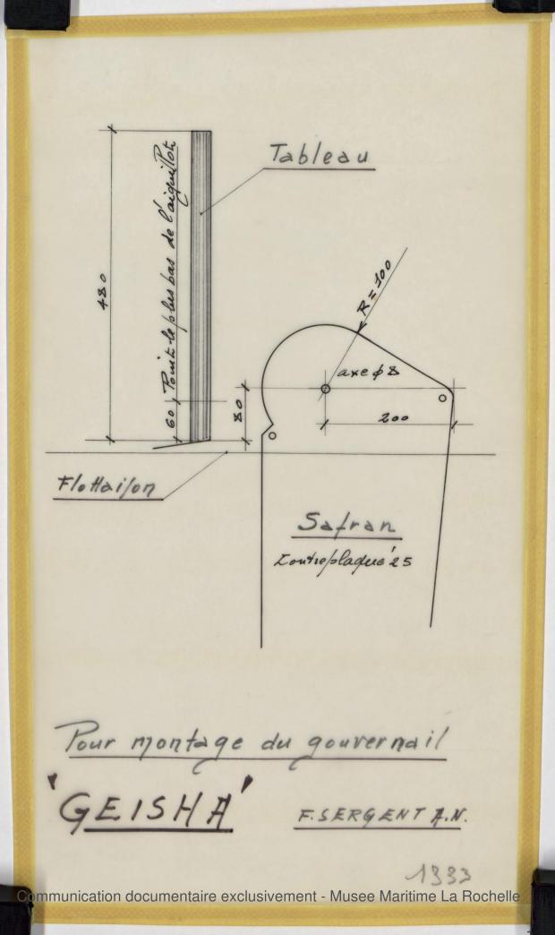 PLAN D&#039;APPAREIL A GOUVERNER - Geisha 5,75 m (1972)