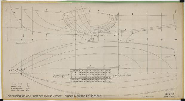 PLAN DE COQUE - Geisha 5,75 m (1972)