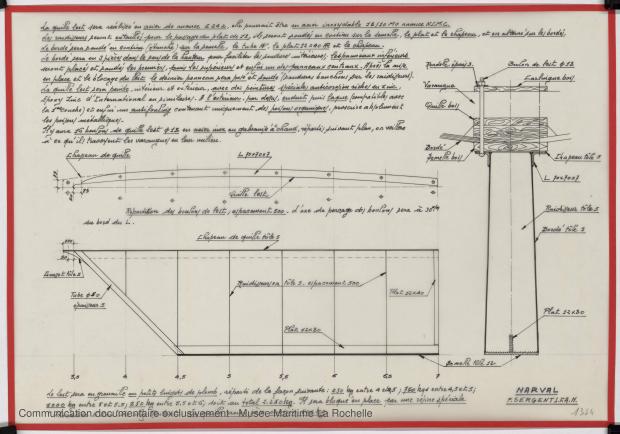 PLAN DE DERIVE/QUILLE - Narval 11,75 M (1972)