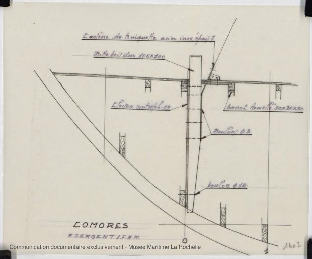 PLAN DE CONSTRUCTION - Locrido, Comores (amateurs) Sloop 10,50 m (1973)