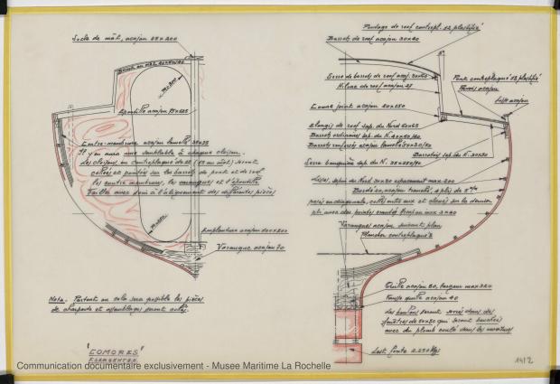 PLAN DE CONSTRUCTION - Locrido, Comores (amateurs) Sloop 10,50 m (1973)