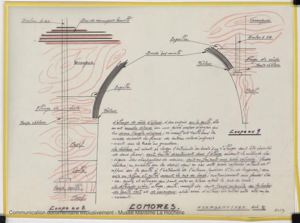 PLAN DE CONSTRUCTION - Locrido, Comores (amateurs) Sloop 10,50 m (1973)