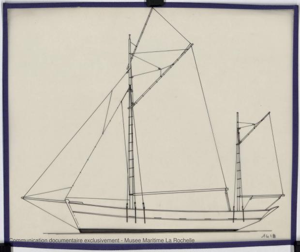 PLAN DE VOILURE/GREEMENT - Gwalarn Thonier 12,50 m (1974)