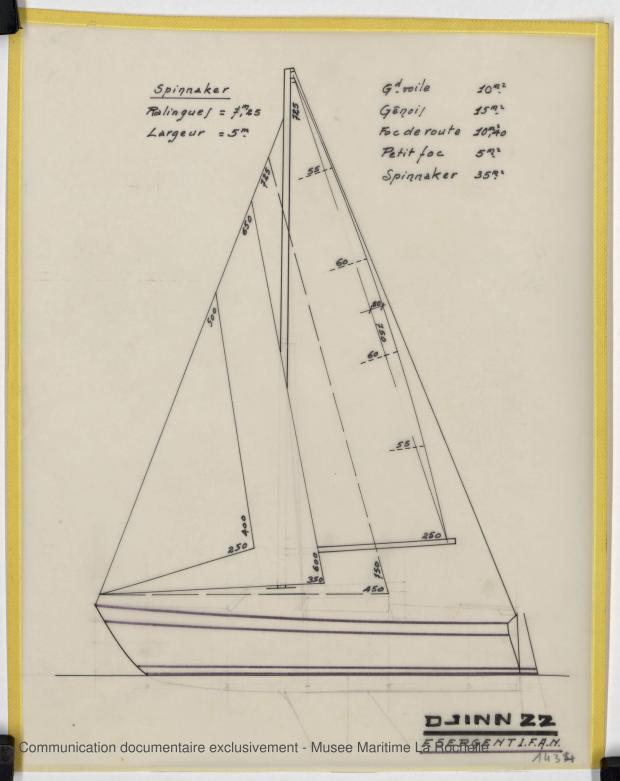 PLAN DE VOILURE/GREEMENT - Djinn 22 (1975)