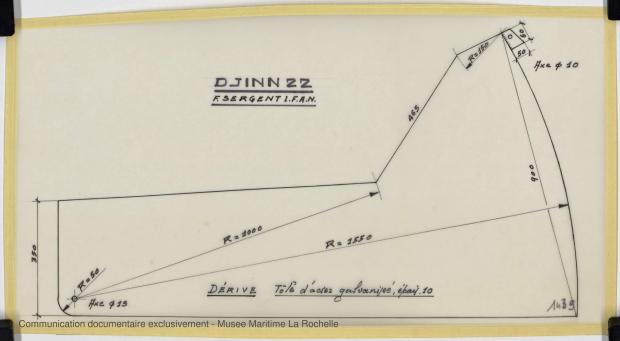 PLAN DE DERIVE/QUILLE - Djinn 22 (1975)