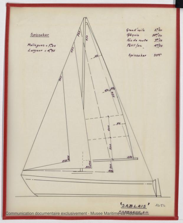 PLAN DE VOILURE/GREEMENT - Sablais, 6,40 m (1975)