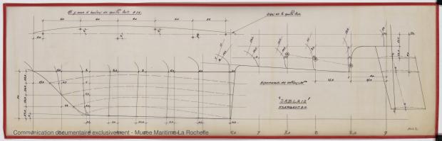 PLAN DE DERIVE/QUILLE - Sablais, 6,40 m (1975)