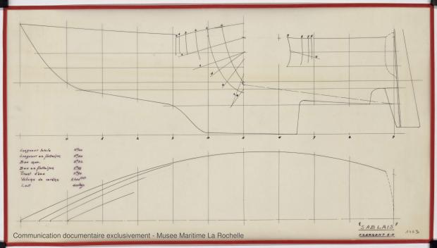 PLAN DE COQUE - Sablais, 6,40 m (1975)