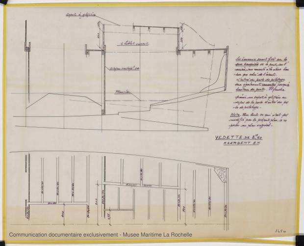 PLAN DE CONSTRUCTION - Vedette 8,60 m (1975)