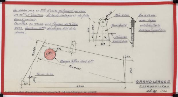 PLAN DE DERIVE/QUILLE - Grand Large 2    (1975)