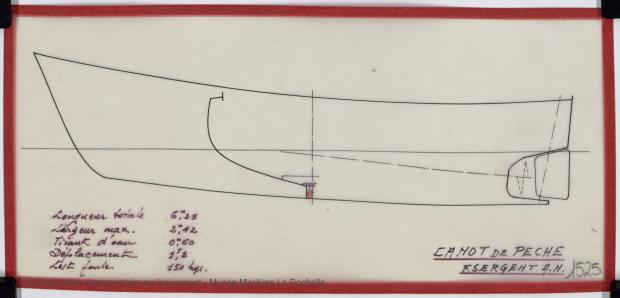 PLAN DE COQUE - Canot de peche 6,25 m (1975)