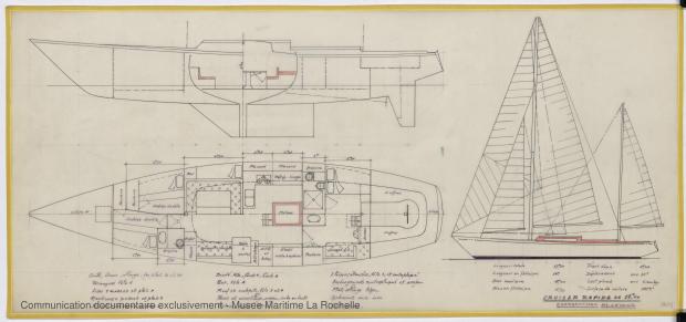 PLAN D&#039;AMENAGEMENT  - CRUISER RAPIDE   17,60 M (1977)