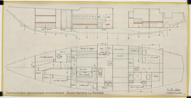 PLAN D&#039;AMENAGEMENT  - CRUISER RAPIDE   17,60 M (1977)