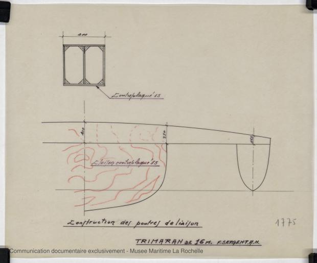 PLAN DE CONSTRUCTION - TRIMARAN 16 M (1979)