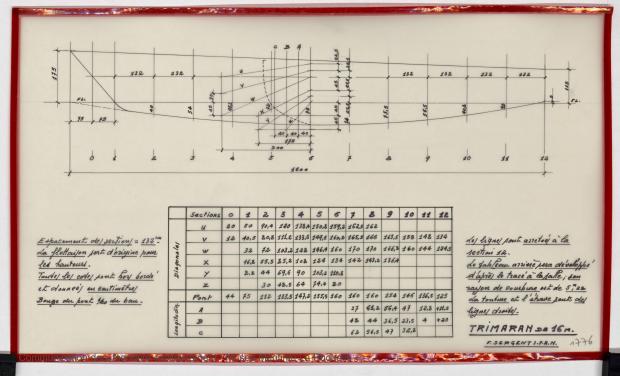 PLAN DE CONSTRUCTION - TRIMARAN 16 M (1979)