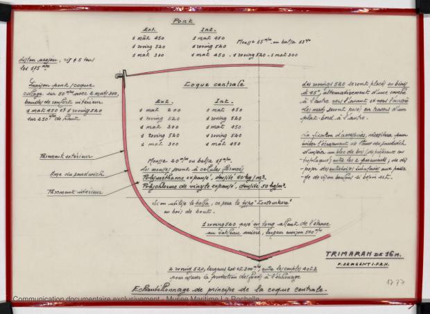 PLAN DE CONSTRUCTION - TRIMARAN 16 M (1979)