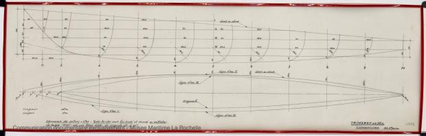 PLAN DE COQUE - TRIMARAN 16 M (1979)