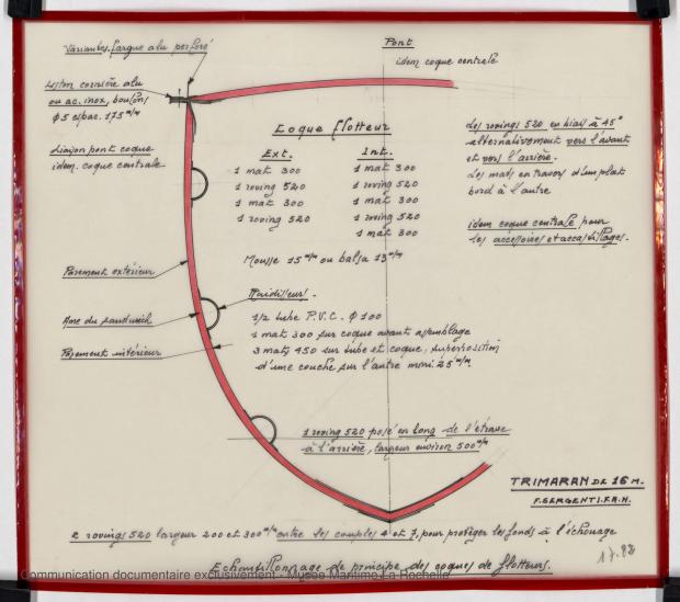 PLAN DE CONSTRUCTION - TRIMARAN 16 M (1979)