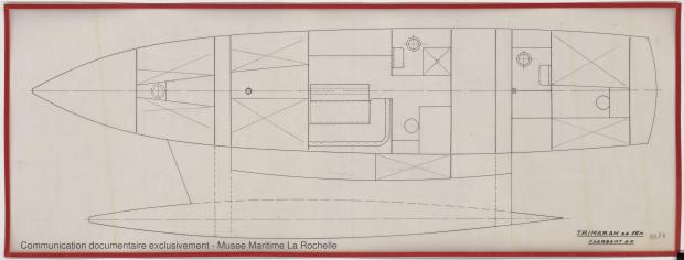 PLAN D&#039;AMENAGEMENT  - TRIMARAN 16 M (1979)