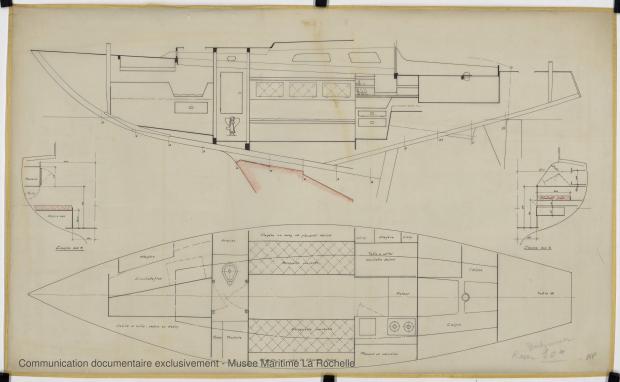 PLAN D&#039;AMENAGEMENT  - WINDJAMMER  10 M (1962)