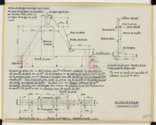 PLAN DE DERIVE/QUILLE - WINDJAMMER II  San 40   (1980)