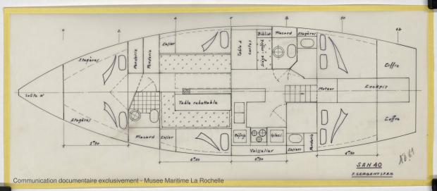 PLAN D&#039;AMENAGEMENT  - WINDJAMMER II  San 40   (1980)